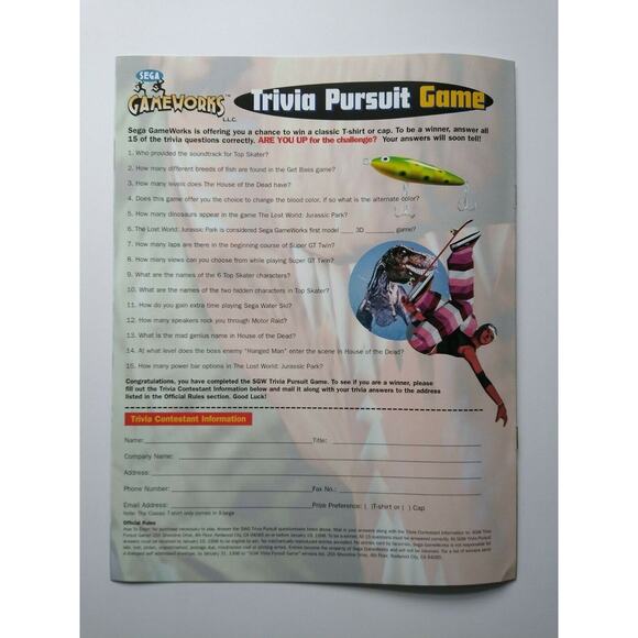 Sega Strategy Magazine Jurassic Park House Of The Dead Horror Retro Arcade Game - Picture 6 of 12